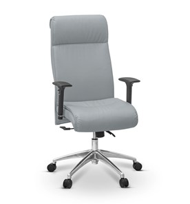 Кресло в офис Dark (подлокотники 3D) экокожа премиум / светло-серая CN1132 в Элисте