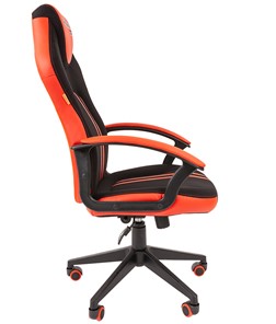 Кресло игровое CHAIRMAN GAME 26  Экокожа - Ткань стандарт. Черный/красный в Элисте - предосмотр 3