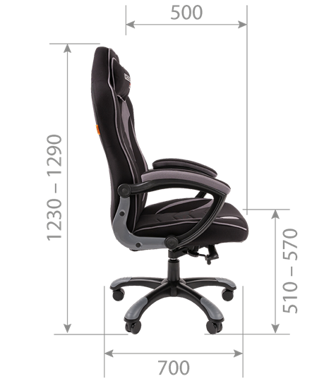 Кресло игровое CHAIRMAN GAME 28 Полиэстер комбинированная ткань красный/черный в Элисте - изображение 4