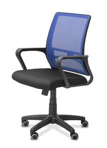 Кресло в офис Акцент, сетка YM/ткань TW / синяя/черная в Элисте