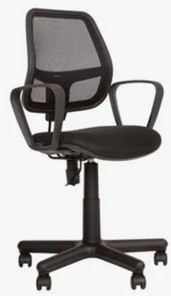 Кресло ALFA GTP (PM60) искусственная кожа /сетка черный в Элисте