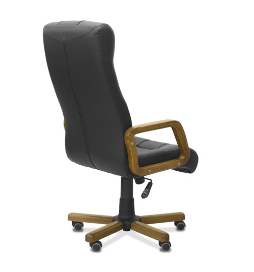 Офисное кресло для руководителя Атлант W, экокожа премиум / черная CN1114/ дерево - орех в Элисте - изображение 7