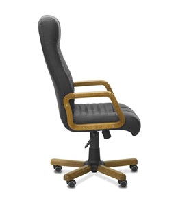 Офисное кресло для руководителя Атлант W, экокожа премиум / черная CN1114/ дерево - орех в Элисте - предосмотр 8