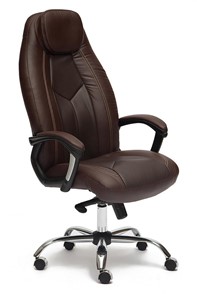 Компьютерное кресло BOSS Lux, кож/зам, коричневый/коричневый перфорированный, арт.9816 в Элисте