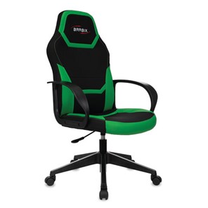 Компьютерное кресло BRABIX "Alpha GM-018", ткань/экокожа, черное/зеленое, 532639, GM-018_532639 в Элисте