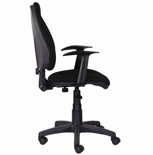 Офисное кресло Brabix Comfort MG-321, регулируемая эргономичная спинка, ткань, черное в Элисте - изображение 1