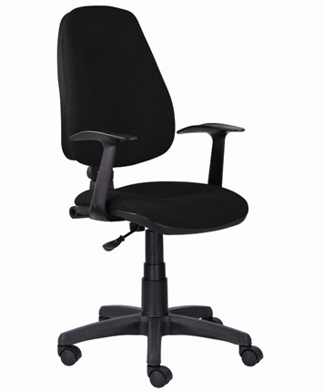 Офисное кресло Brabix Comfort MG-321, регулируемая эргономичная спинка, ткань, черное в Элисте - изображение