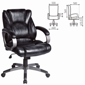 Компьютерное кресло BRABIX "Eldorado EX-504", экокожа, черное, 530874 в Элисте - предосмотр 3