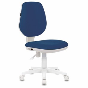 Кресло компьютерное Brabix Fancy MG-201W (без подлокотников, пластик белый, синие) 532413 в Элисте - предосмотр