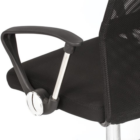 Офисное кресло BRABIX "Flash MG-302", с подлокотниками, хром, черное, 530867 в Элисте - изображение 10