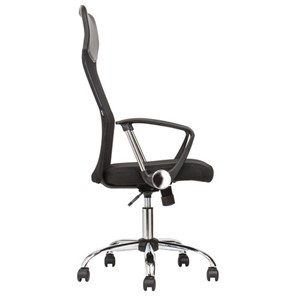 Офисное кресло BRABIX "Flash MG-302", с подлокотниками, хром, черное, 530867 в Элисте - предосмотр 2