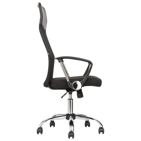 Офисное кресло BRABIX "Flash MG-302", с подлокотниками, хром, черное, 530867 в Элисте - изображение 2
