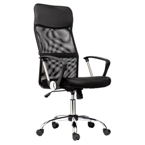 Офисное кресло BRABIX "Flash MG-302", с подлокотниками, хром, черное, 530867 в Элисте