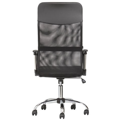 Офисное кресло BRABIX "Flash MG-302", с подлокотниками, хром, черное, 530867 в Элисте - изображение 5
