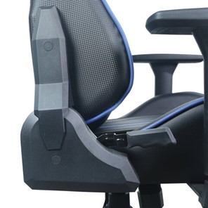 Компьютерное кресло BRABIX "GT Carbon GM-120", две подушки, экокожа, черное/синее, 531930 в Элисте - предосмотр 14