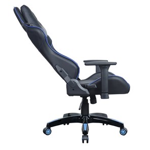 Компьютерное кресло BRABIX "GT Carbon GM-120", две подушки, экокожа, черное/синее, 531930 в Элисте - предосмотр 7