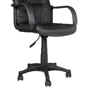 Кресло BRABIX "Hit MG-300", с подлокотниками, экокожа, черное, 530864 в Элисте - предосмотр 4