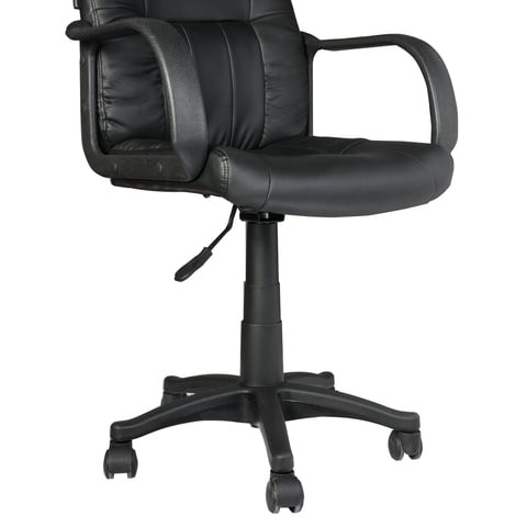 Кресло BRABIX "Hit MG-300", с подлокотниками, экокожа, черное, 530864 в Элисте - изображение 4