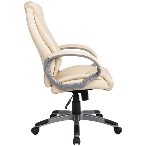 Кресло офисное BRABIX "Maestro EX-506", экокожа, бежевое, 531168 в Элисте - изображение 2