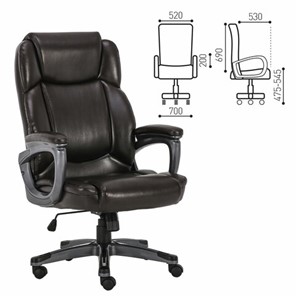 Компьютерное кресло Brabix Premium Favorite EX-577 (пружинный блок, рециклир. кожа, коричневое) 531936 в Элисте - предосмотр 14