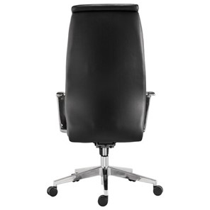 Кресло офисное BRABIX PREMIUM "Jazz EX-757", синхромеханизм, алюминий, экокожа, черное, 532489 в Элисте - предосмотр 3