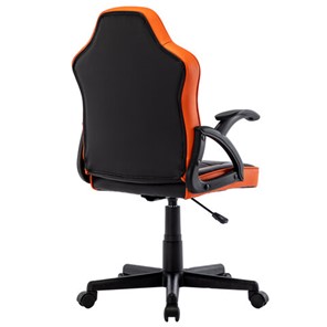 Кресло компьютерное BRABIX "Shark GM-203", экокожа, черное/оранжевое, 532513 в Элисте - предосмотр 2