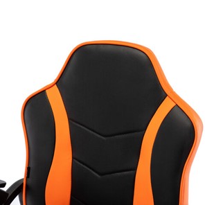 Кресло компьютерное BRABIX "Shark GM-203", экокожа, черное/оранжевое, 532513 в Элисте - предосмотр 9