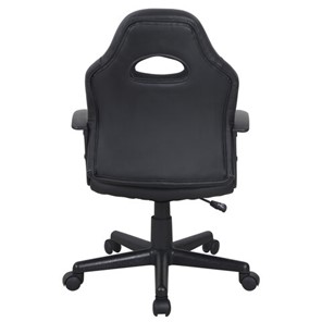 Кресло офисное BRABIX "Spark GM-201", экокожа, черное/голубое, 532505 в Элисте - предосмотр 3