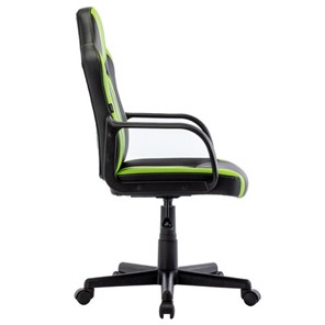 Кресло офисное BRABIX "Stripe GM-202", экокожа, черное/зеленое, 532511 в Элисте - предосмотр 1