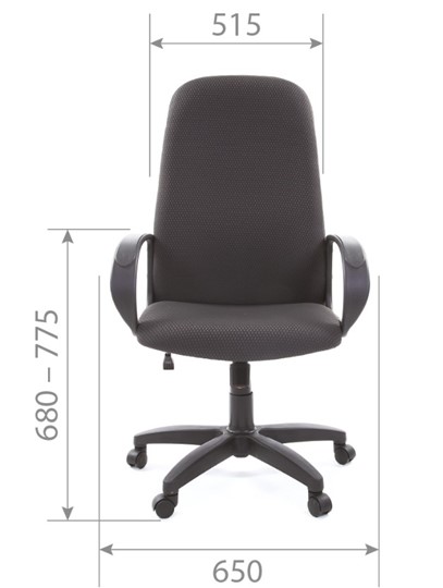 Кресло компьютерное CHAIRMAN 279 JP15-1 черно-серый в Элисте - изображение 4