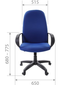 Кресло компьютерное CHAIRMAN 279 TW 11, цвет черный в Элисте - предосмотр 4