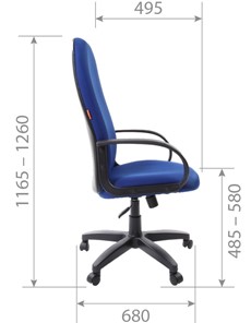 Кресло компьютерное CHAIRMAN 279 TW 11, цвет черный в Элисте - предосмотр 5