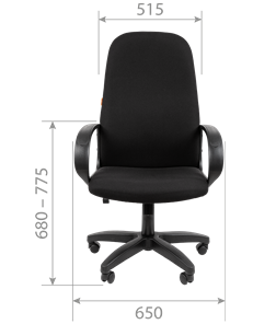 Кресло компьютерное CHAIRMAN 279T, ткань Т-08 черный в Элисте - предосмотр 3