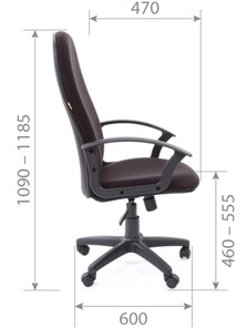 Кресло компьютерное CHAIRMAN 289, ткань, цвет серый в Элисте - предосмотр 4