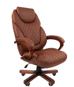 Кресло компьютерное CHAIRMAN 406, коричневый в Элисте - предосмотр
