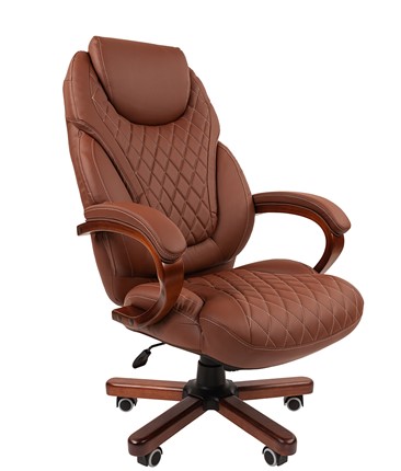 Кресло компьютерное CHAIRMAN 406, коричневый в Элисте - изображение