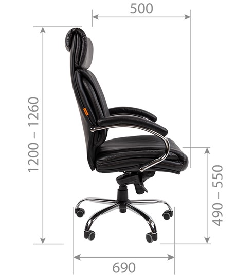 Офисное кресло CHAIRMAN 423 Экокожа коричневая в Элисте - изображение 4