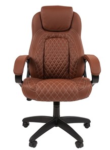Офисное кресло CHAIRMAN 432, экокожа, цвет коричневый в Элисте - предосмотр 2