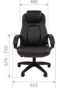 Офисное кресло CHAIRMAN 432, экокожа, цвет коричневый в Элисте - предосмотр 5
