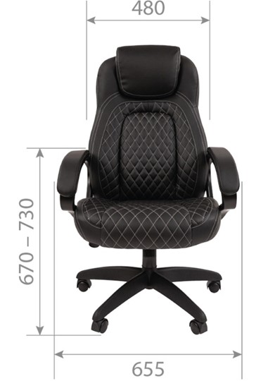 Офисное кресло CHAIRMAN 432, экокожа, цвет коричневый в Элисте - изображение 5