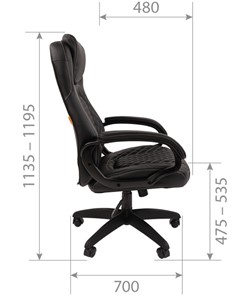 Офисное кресло CHAIRMAN 432, экокожа, цвет коричневый в Элисте - предосмотр 6
