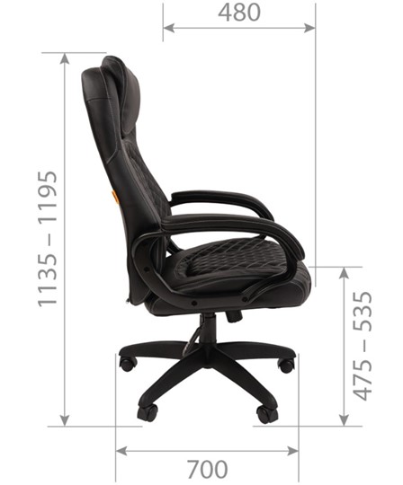 Офисное кресло CHAIRMAN 432, экокожа, цвет коричневый в Элисте - изображение 6
