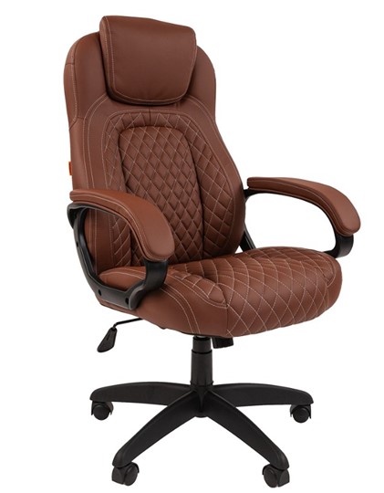 Офисное кресло CHAIRMAN 432, экокожа, цвет коричневый в Элисте - изображение 1