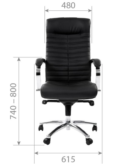 Офисное кресло CHAIRMAN 480 экожа черная в Элисте - изображение 3