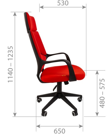 Кресло офисное CHAIRMAN 525, серое в Элисте - изображение 2