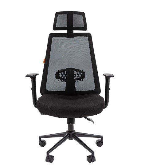 Кресло компьютерное CHAIRMAN 535 BLACK Сетчатый акрил черный / Полиэстер черный в Элисте - изображение 1