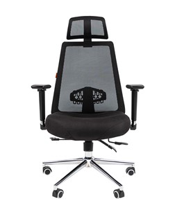 Офисное кресло CHAIRMAN 535 LUX сетчатый акрил черный / полиэстер черный в Элисте - предосмотр 1
