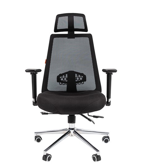 Офисное кресло CHAIRMAN 535 LUX сетчатый акрил черный / полиэстер черный в Элисте - изображение 1