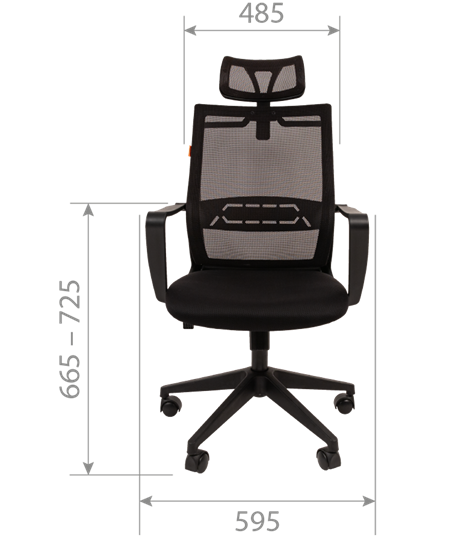Офисное кресло CHAIRMAN 545 сетка/ткань серый в Элисте - изображение 1