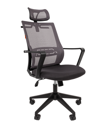 Офисное кресло CHAIRMAN 545 сетка/ткань серый в Элисте - изображение